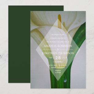 Calla Lily Florale Frühlingshochzeits-Einladung Einladung