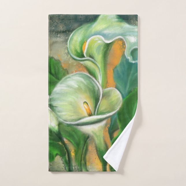 Calla Lily Flower Bath Towel Set Painting (Handtuch)