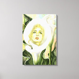 Calla Lily Frau Canvas Print Leinwanddruck
