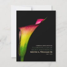 Calla Lily Gedenken – Rote Gelbe Grüne Blumen