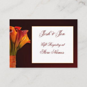 Calla lily Geschenkgutscheine Hochzeitskarte Begleitkarte