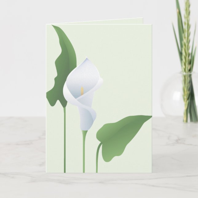 Calla Lily Grußkarte Karte (Vorderseite)