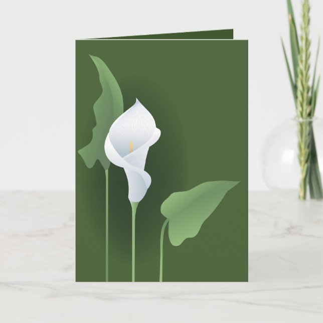Calla Lily Grußkarte Karte (Vorderseite)