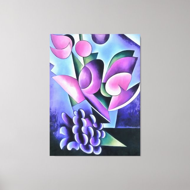 Calla Lily Lila Sensation Abstrakte Kunst Leinwanddruck (Vorderseite)