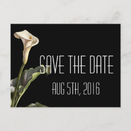 Calla Lily Modern Floral Save the Date Ankündigungspostkarte