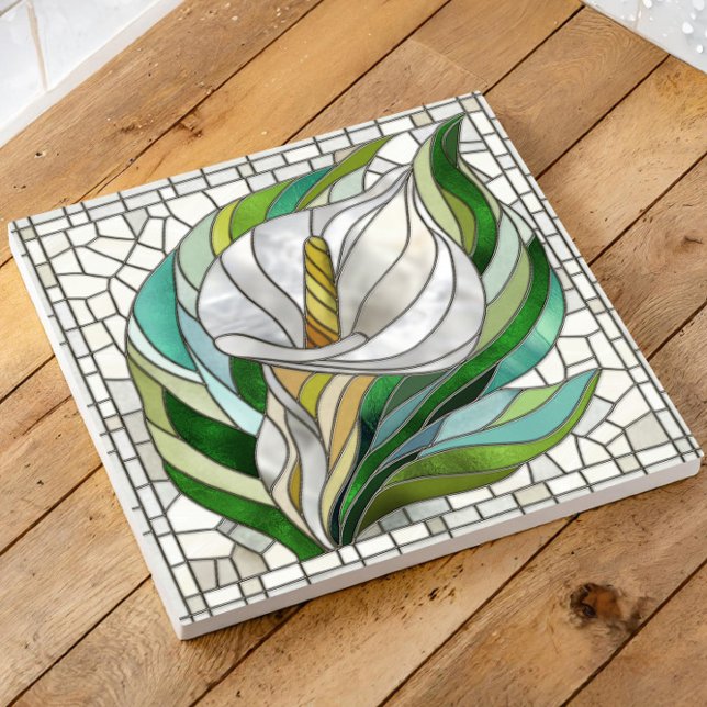 Calla Lily Mosaic Art Fliese (Von Creator hochgeladen)