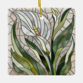 Calla Lily Mosaic Art Keramikornament