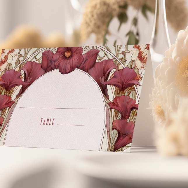 Calla Lily Name Hochzeitstisch Vintag Jugendstil Platzkarte (Von Creator hochgeladen)