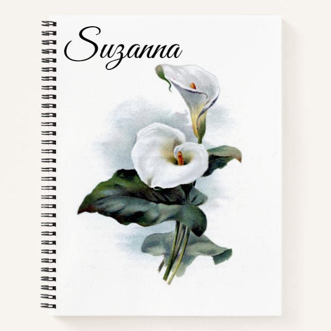 Calla Lily Notebook Notizbuch (Vorderseite)