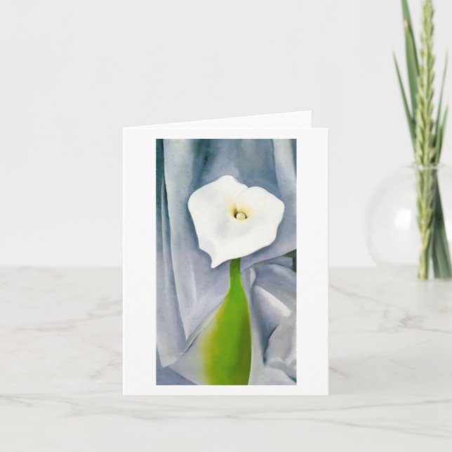 Calla Lily on Gray von Georgia O'Keeffe, Karte (Vorderseite)