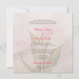 Calla Lily Pink 2 Hochzeit Einladung