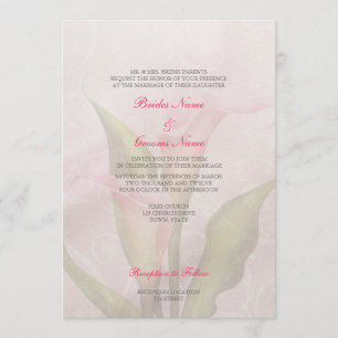 Calla Lily Rose 2 Faire-part de mariage