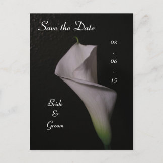 Calla Lily Wedding Save the Date Ankündigungspostkarte