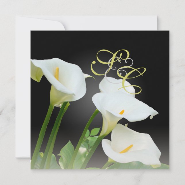 Calla Lys, invitations de mariage (Devant)