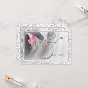 Calla Rose Lily Flourdissant Faire-part de mariage
