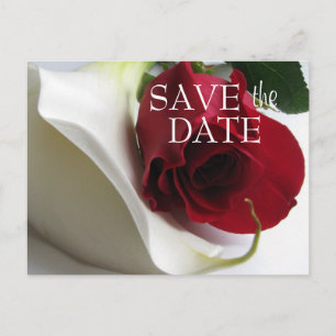 Calla/Rose Save the Date Postkarte