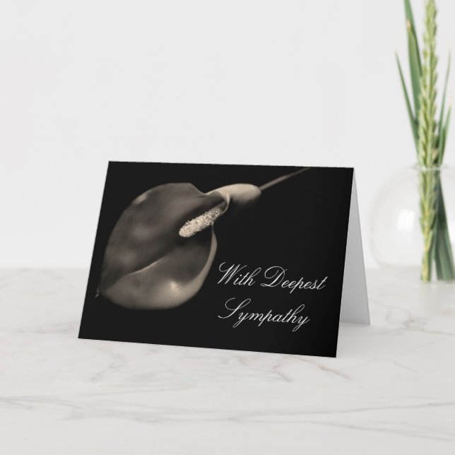 Calla Sympathy Card Karte (Vorderseite)