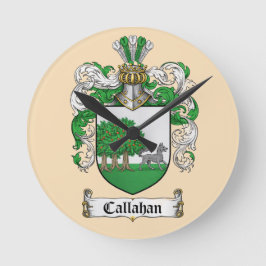 Callahan Coat of Arms Round Clock ( Runde Wanduhr