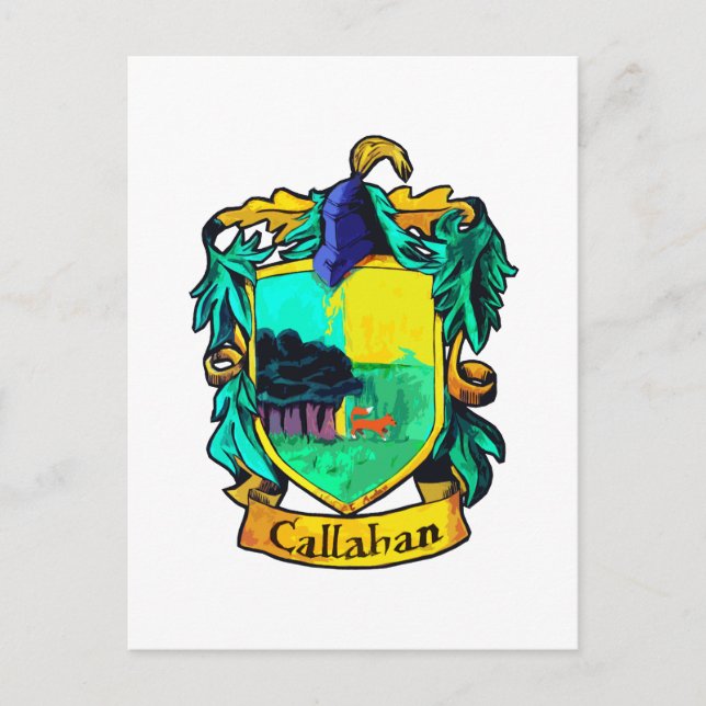 Callahan-Familienwappen (Ausschnitt) Postkarte (Vorderseite)