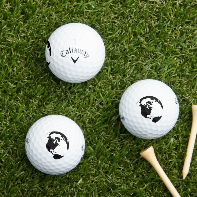 Callaway Supersoft 12 Pack Custom Golf Bälle GLOBE (Insitu Gras)