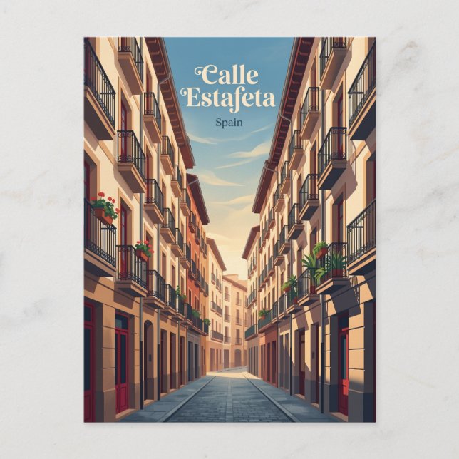 Calle Estafeta Spanien Postkarte (Vorderseite)