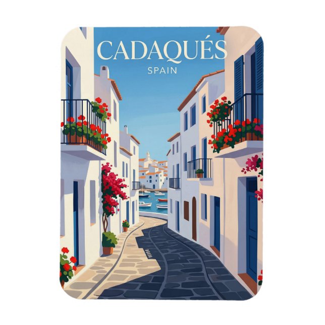 Calle Santa María Spanien Magnet (Vertikal)