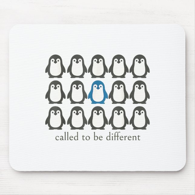 Called To Be Different Christian Penguin Faith Ins Mousepad (Vorne)