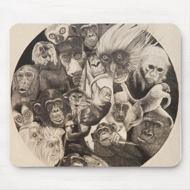 Calley Affe-Mandala Mousepad (Vorne)