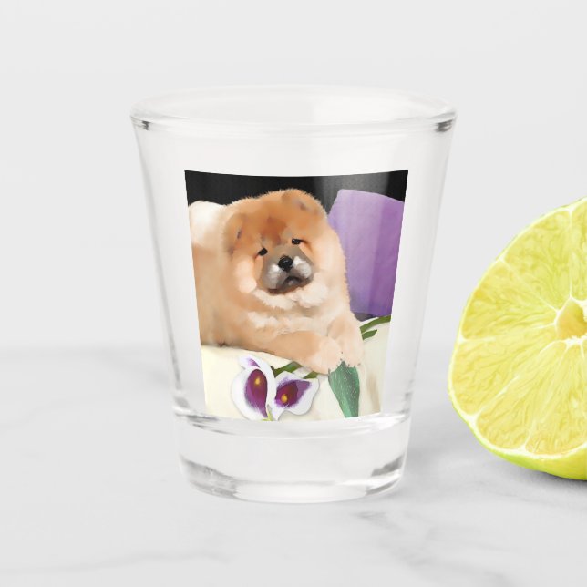CALLIE Chow-Chow Schnapsglas (Vorderseite)