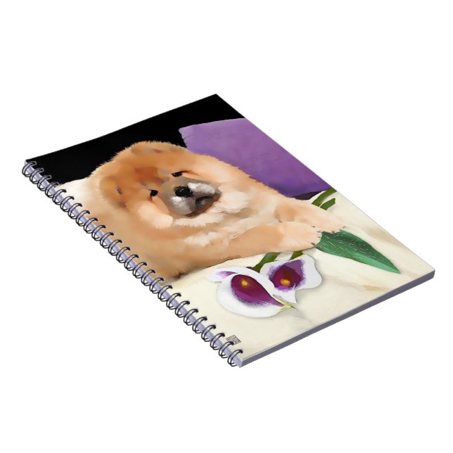 CALLIE heARTdog Chow-Chow gewundenes Notizbuch Notizblock (Rechte Seite)