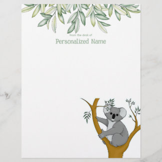 Callie Koala Eukalyptus, nicht ausgekleidet Briefbogen
