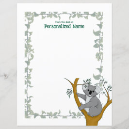 Callie Koala White Ivy unbeschichtetes Blatt