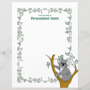 Callie Koala White Ivy unbeschichtetes Blatt