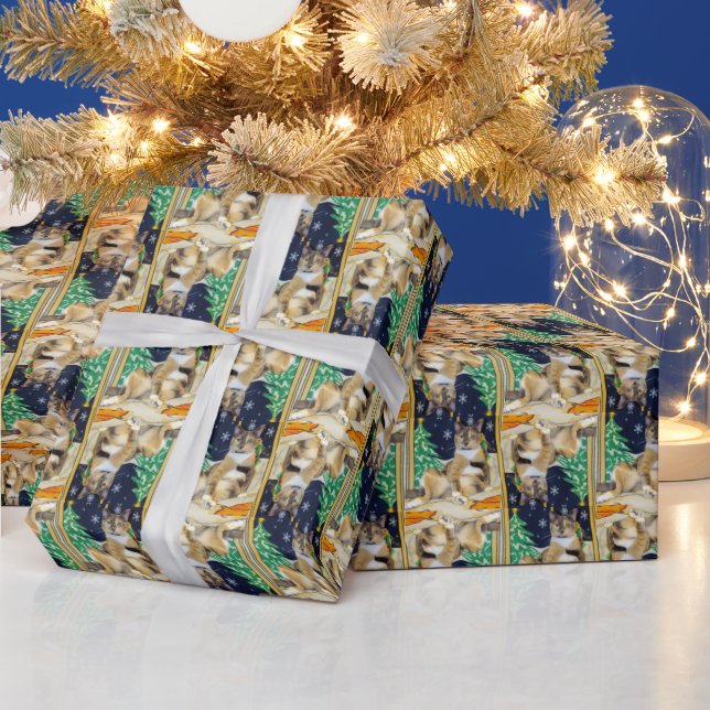 Callie Muffin - Katze - Weihnachtswrapping Paper R Geschenkpapier (Feiertage)