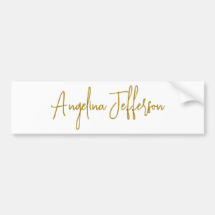 Calligrafie Beruflich Elegance Gold Color Autoaufkleber