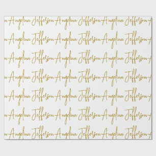 Calligrafie Beruflich Elegance Gold Color Geschenkpapier