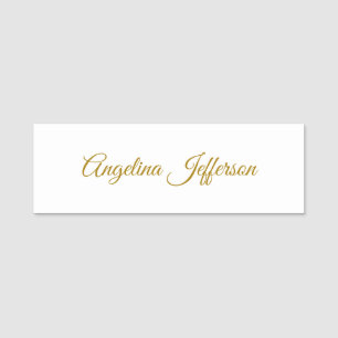 Calligrafie Beruflich Elegance Gold Color Namensschild
