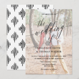 Calligrafie Custom Foto Wedding Einladung