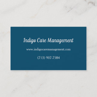 Calligrafie Elegance Blue Visitenkarte