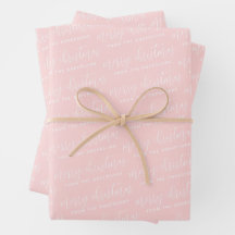 Calligrafie Frohe Weihnachtsfamilie Pastel Pink