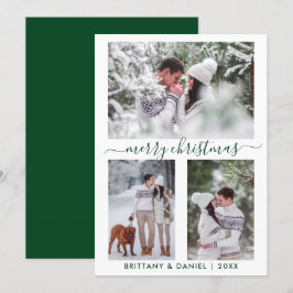 Calligrafie Green Frohe Weihnachten 3 Foto Couple