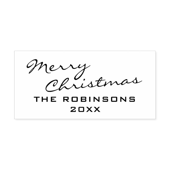 Calligrafie Merry Christmas Name Permastempel (Design)