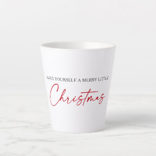 Calligrafie Red Ink Pen Minimalistische Weihnachte Milchtasse