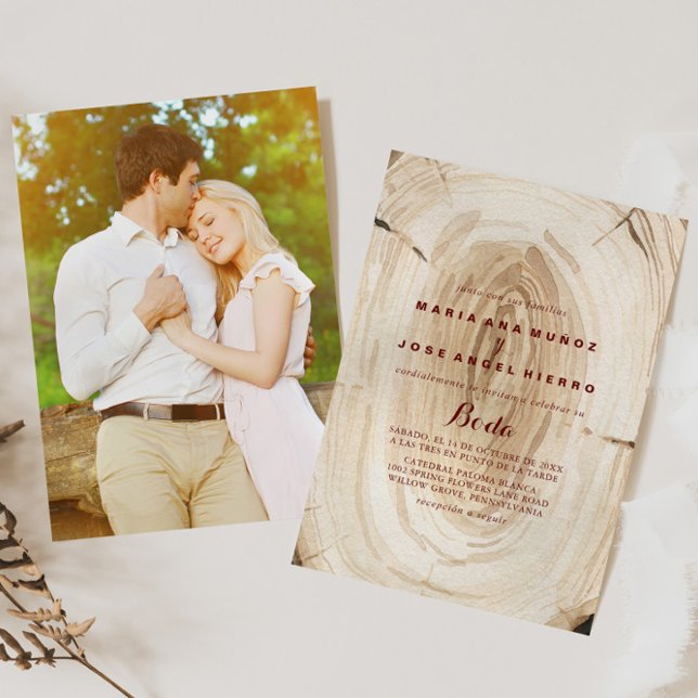 Calligrafie Rustikale Hochzeit Einladung (Von Creator hochgeladen)