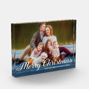 Calligrafie Script Foto Merry Christmas Star