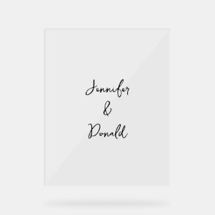 Calligrafie trendy klassische Drehbuch schlicht Pe Acrylschild