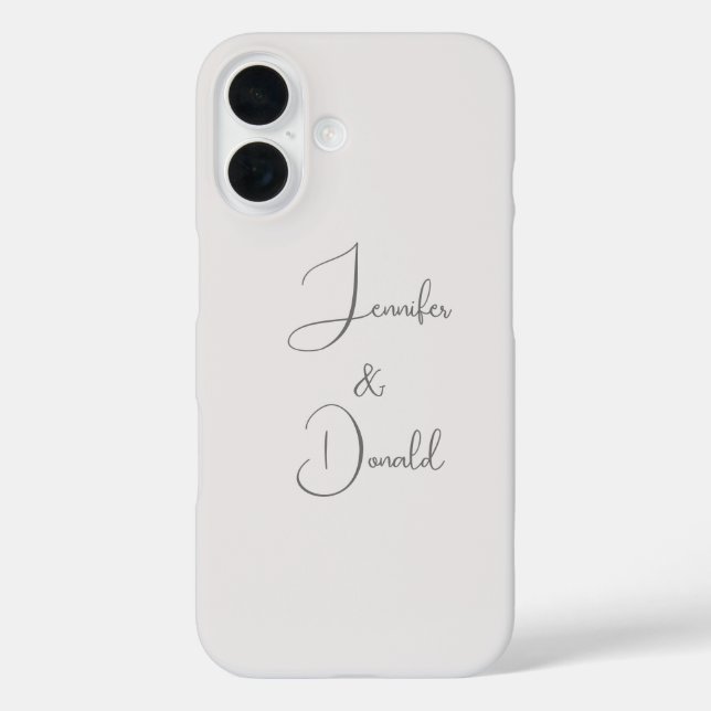Calligrafie trendy klassische Drehbuch schlicht Pe iPhone 16 Hülle (Rückseite)