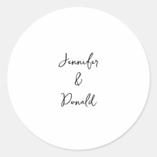 Calligrafie trendy klassische Drehbuch schlicht Pe Runder Aufkleber