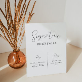 Calligrafie Wedding Signature Cocktail Bar Sockelschild
