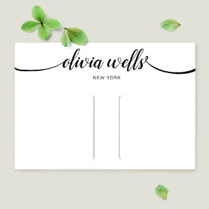 Calligrafie White Hair Clip Barrett Display Card